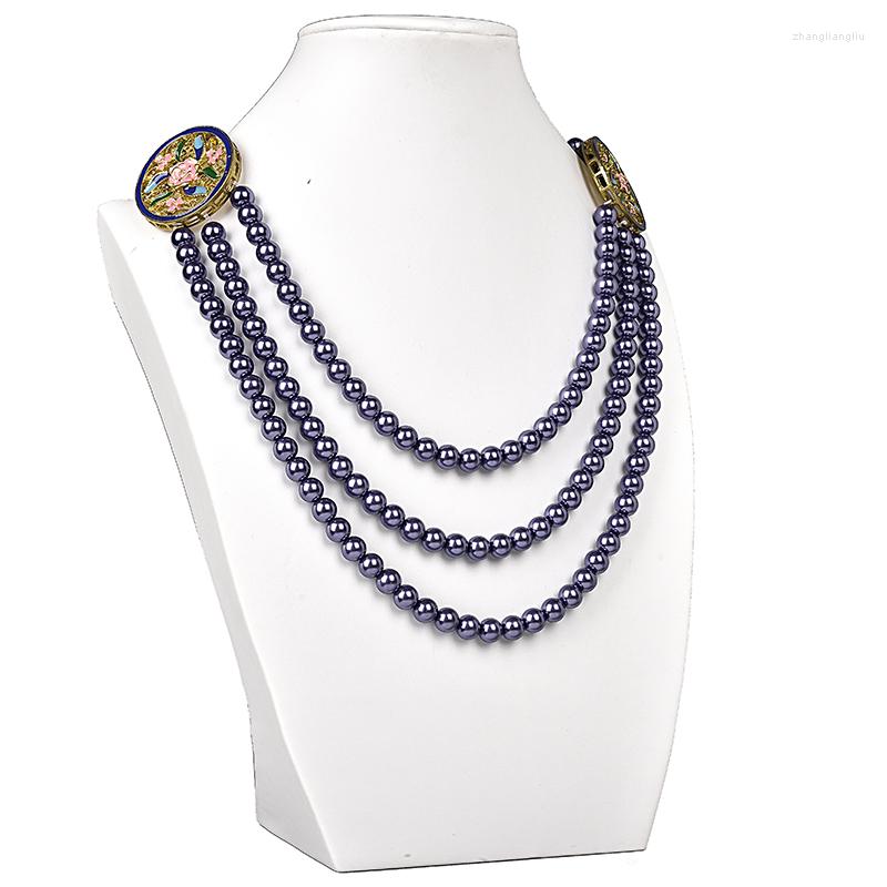 Chains Transparent Purple Imitation Pearls 8mm Handmade Three-layer Chain Necklace Findings 28-32inch For Wedding Anniversary H150
Chains Transparent Purple Imitation Pearls 8mm Handmade Three-layer Chain Necklace Findings 28-32inch For Wedding Anniversary H150