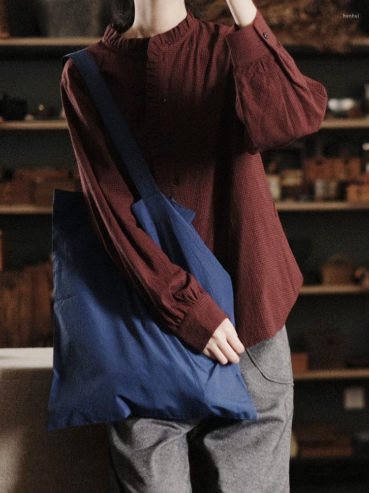 Women' Blouses 115-123cm Bust / Spring Women All-match Basic Loose Plaid Comfortable Natural Fabric Water Washed Cotton Shirts/Blouses, Red
Women' Blouses 115-123cm Bust / Spring Women All-match Basic Loose Plaid Comfortable Natural Fabric Water Washed Cotton Shirts/Blouses, Red