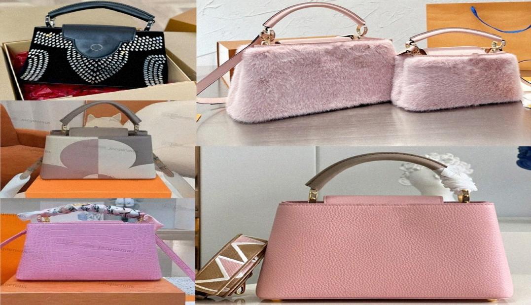 woman capucine womens bb purse mini shoulder bags Fashion Hnabdbags tote bag litchee leather ladies crossbody chain bag capucines