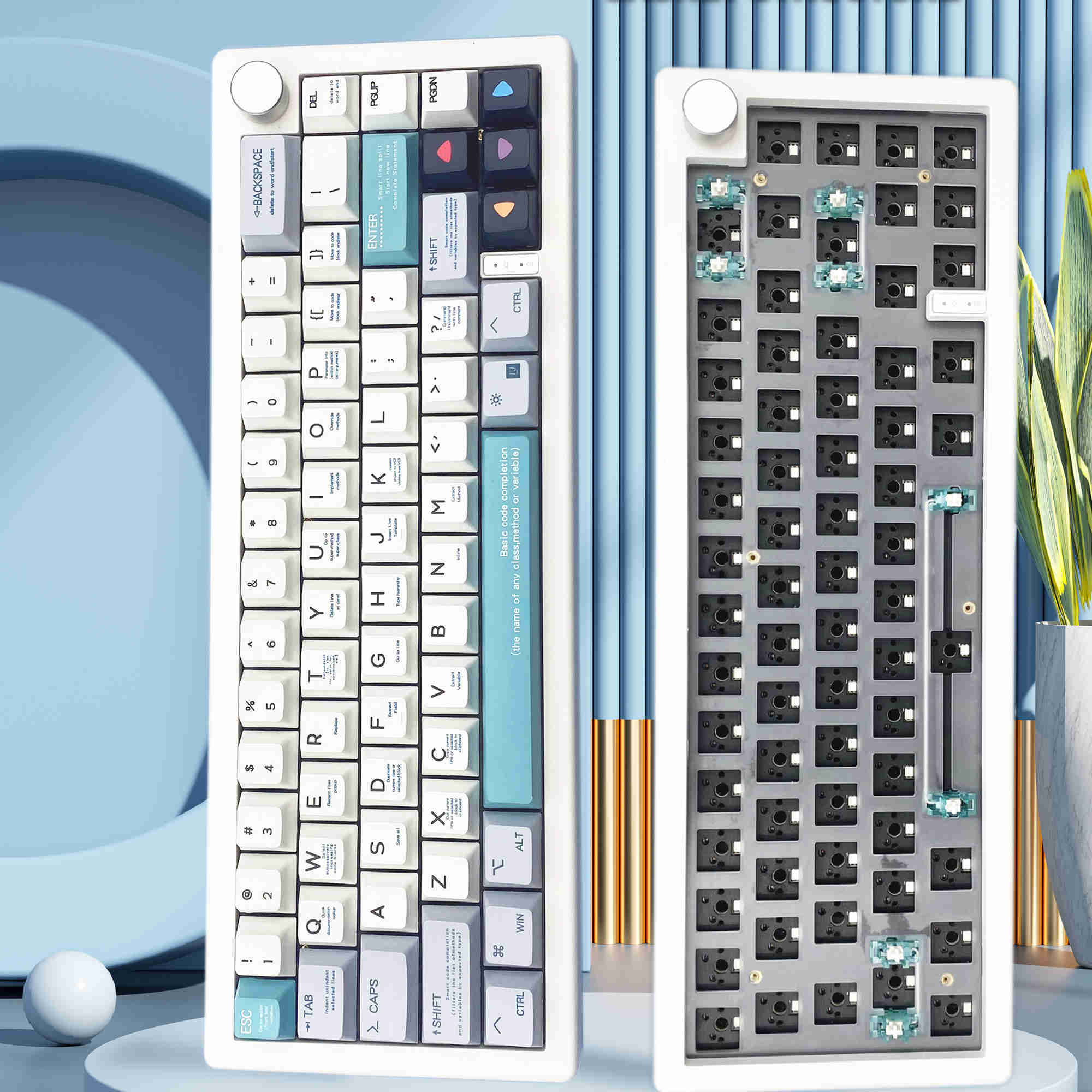 Keyboards Gasket Structure gaming Mechanical Keyboard kit Wireless Bluetooth 2.4G 3-mode With knob Keyboard For tablet PC R230824