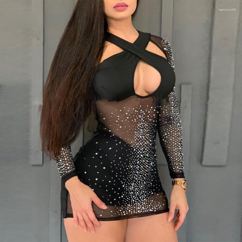 Casual Dresses Ladies Sexy Rhinestone Mesh Patchwork Skinny Mini Party Dress Set, Black
Casual Dresses Ladies Sexy Rhinestone Mesh Patchwork Skinny Mini Party Dress Set, Black