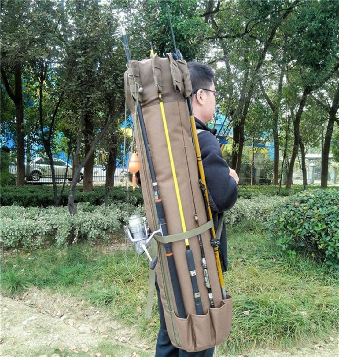 Fishing Accessories Multifunction Rod Storage Bag Gear Hand Carrying Shoulder239V