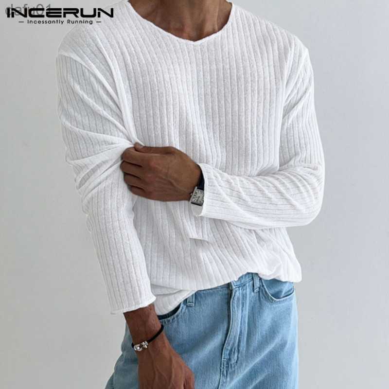 Men's T-Shirts Men T Shirt Solid Color Knitted V Neck Long Sleeve Streetwear Cozy Casual Men Clothing 2023 Stylish Camisetas S-5XL INCERUN L230520, White
Men's T-Shirts Men T Shirt Solid Color Knitted V Neck Long Sleeve Streetwear Cozy Casual Men Clothing 2023 Stylish Camisetas S-5XL INCERUN L230520, White