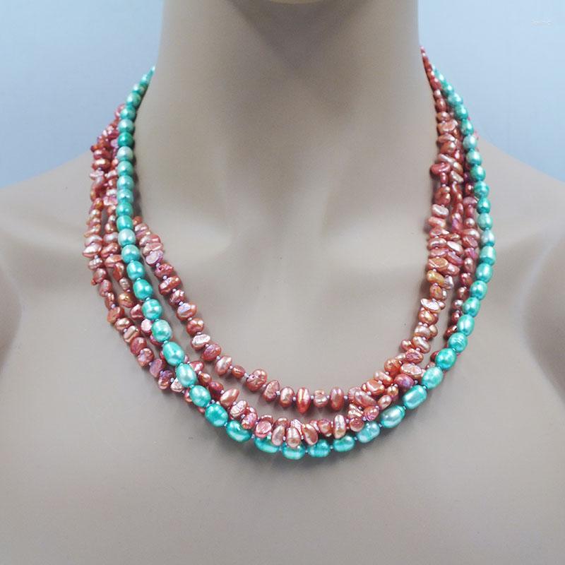 Pendant Necklaces Pearl Necklace. 4 Strands Of 4-6 Mm Natural Freshwater Baroque Pearls. Fashionable Women's Classic Jewelry 21" 
Pendant Necklaces Pearl Necklace. 4 Strands Of 4-6 Mm Natural Freshwater Baroque Pearls. Fashionable Women's Classic Jewelry 21"