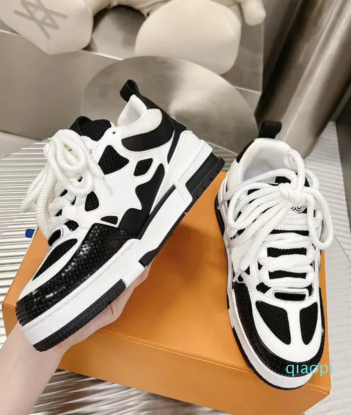 Men Women Casual Skate Shoes Double laces Flower mesh calf leather suede outsole Winter Sneaker Ladies Sports Shoes 35-4, #1
Men Women Casual Skate Shoes Double laces Flower mesh calf leather suede outsole Winter Sneaker Ladies Sports Shoes 35-4, #1