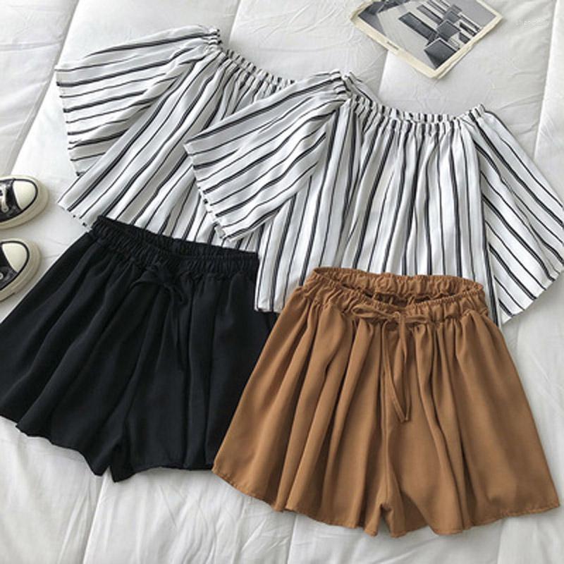 Work Dresses 2023 Summer ChiffonTwo Piece Set For Women Short Sleeve Striped Blouse Stretch Waist Wide Leg Shorts Pants Female Suit, Black
Work Dresses 2023 Summer ChiffonTwo Piece Set For Women Short Sleeve Striped Blouse Stretch Waist Wide Leg Shorts Pants Female Suit, Black