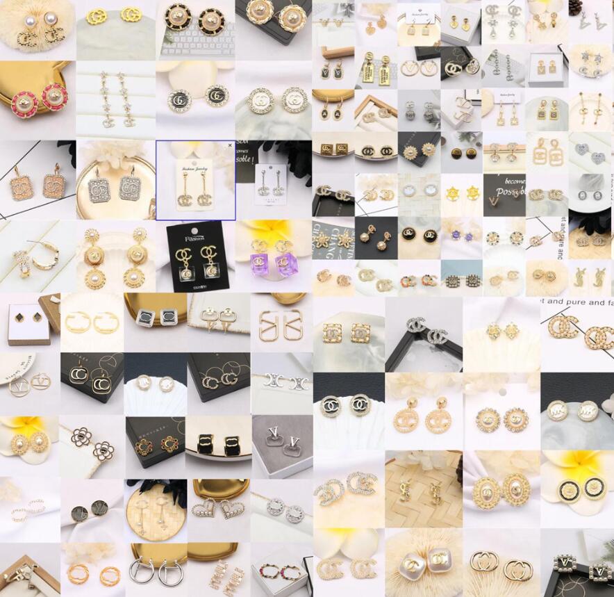 Mixed Style 18K Gold Plated Luxury Brand Designers Letters Stud Clip Chain Geometric Famous Women 925 Silver Crystal Rhinestone Earring Wedding Party Jewelry
Mixed Style 18K Gold Plated Luxury Brand Designers Letters Stud Clip Chain Geometric Famous Women 925 Silver Crystal Rhinestone Earring Wedding Party Jewelry