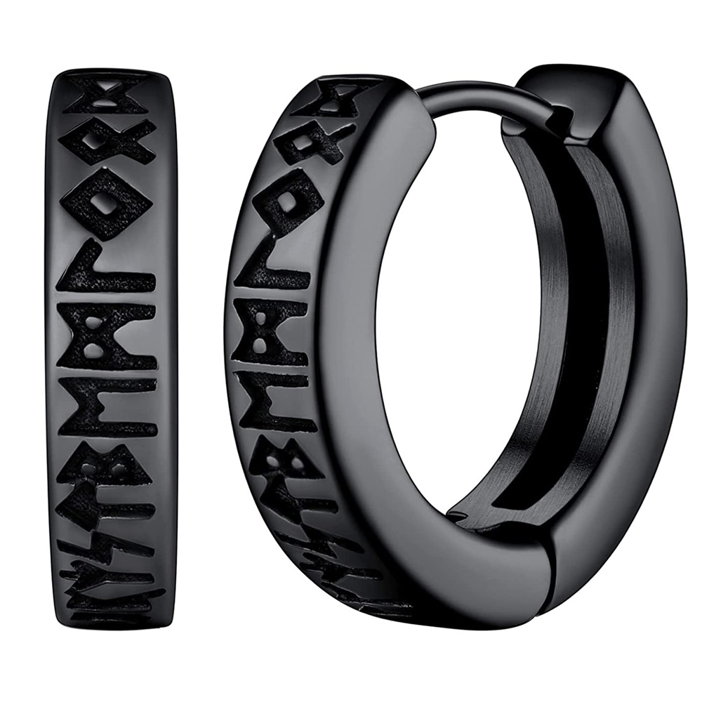 1 Pair Norse Viking Runes Hoop Earrings for Men Women 12mm Stainless Huggie Steel Studs Earring Boys Male Fashion Jewellry
1 Pair Norse Viking Runes Hoop Earrings for Men Women 12mm Stainless Huggie Steel Studs Earring Boys Male Fashion Jewellry