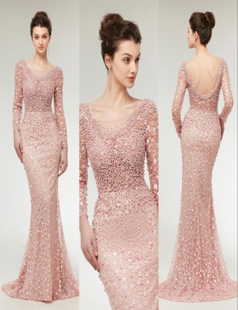 2019 New Real Image Pink Evening Dresses Wear Sheer Neck Long Sleeves Beaded Pearls Backless Long Elegant Formal Party Dress Prom 8452150, Same as picture
2019 New Real Image Pink Evening Dresses Wear Sheer Neck Long Sleeves Beaded Pearls Backless Long Elegant Formal Party Dress Prom 8452150, Same as picture