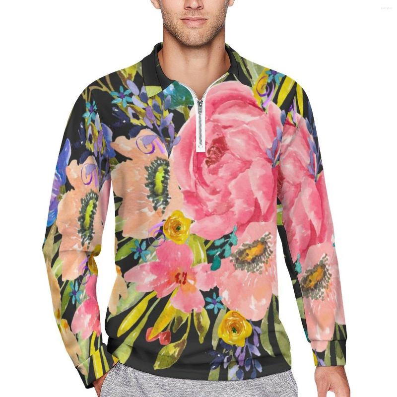 Men' Polos Watercolor Flower Casual Polo Shirts Rose Floral Bouquet T-Shirts Long Sleeve Custom Shirt Vintage Oversize Man Clothes Gift, Style-19
Men' Polos Watercolor Flower Casual Polo Shirts Rose Floral Bouquet T-Shirts Long Sleeve Custom Shirt Vintage Oversize Man Clothes Gift, Style-19