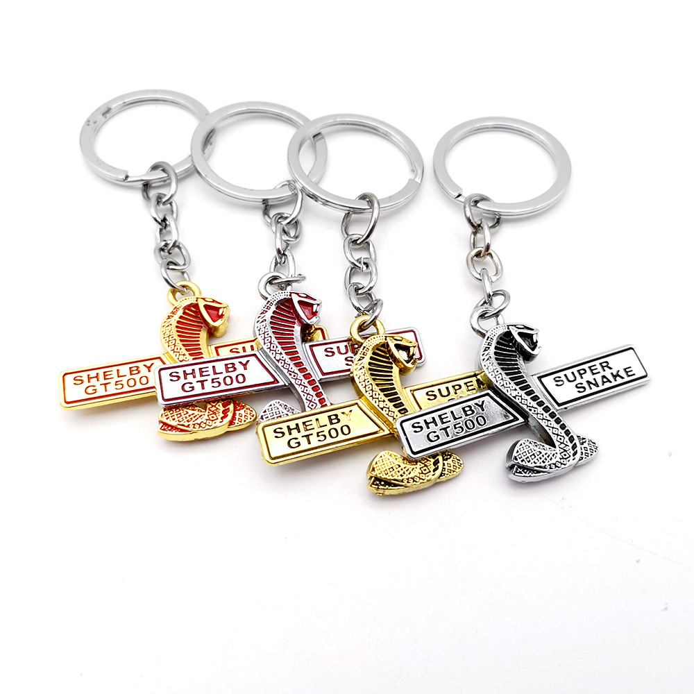 SHELBY GT500 Keychain Metal Keychain Suitable For Ford Mustang Double Side Gifts For Clients or Friends