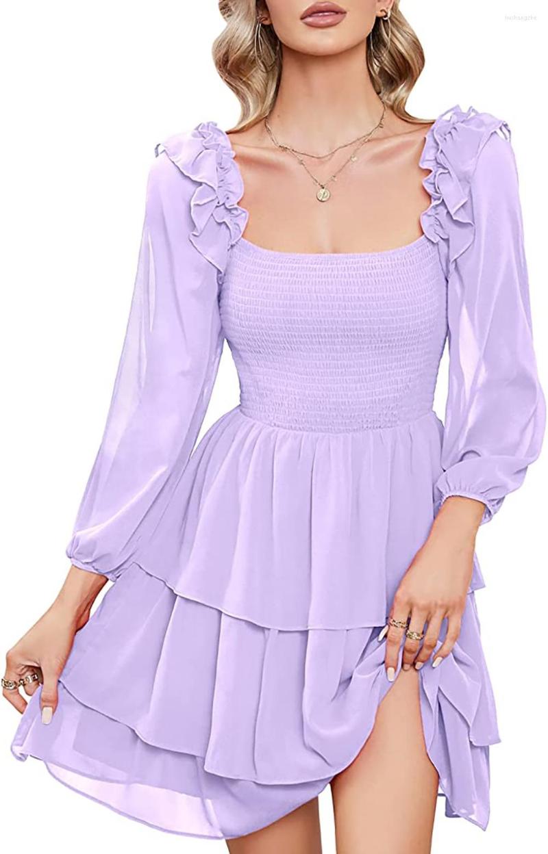 Casual Dresses Square Collar Long Sleeve Ruffled Dress Solid Color Chiffon Party Spring Summer Sexy A Line Elegant For Women 2023, Pink
Casual Dresses Square Collar Long Sleeve Ruffled Dress Solid Color Chiffon Party Spring Summer Sexy A Line Elegant For Women 2023, Pink