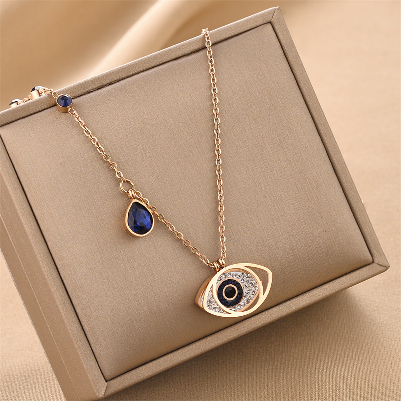 Fashion Brand Evil Eye Necklace Stainless Steel Jewelry for Women Gift
