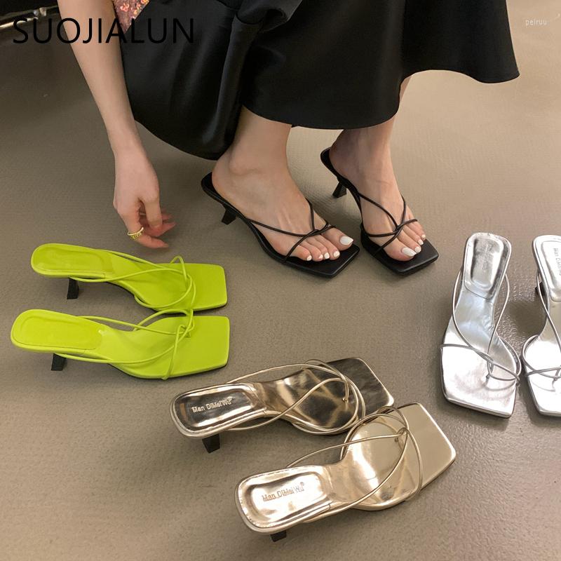 Slippers SUOJIALUN 2023 Summe Narrow Band Women Slipper Fashion Square Toe Slip On Ladies Elegant Slides Thin High Heel Outdoor Dress Pum, Black
Slippers SUOJIALUN 2023 Summe Narrow Band Women Slipper Fashion Square Toe Slip On Ladies Elegant Slides Thin High Heel Outdoor Dress Pum, Black