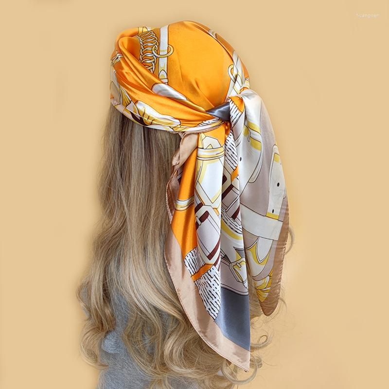 Scarves 90 90cm Women Scarf Silk Feeling Hair Neck Square Brand Office Bandanna Muffler Waiter Flight Attendants Handkerchief Rings Wrap
Scarves 90 90cm Women Scarf Silk Feeling Hair Neck Square Brand Office Bandanna Muffler Waiter Flight Attendants Handkerchief Rings Wrap