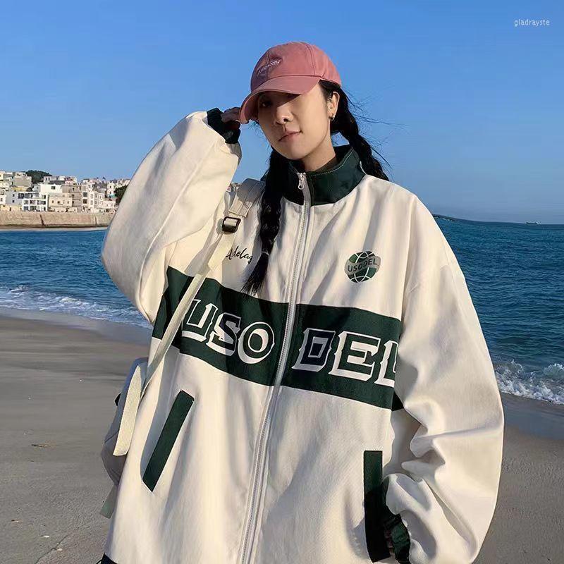 Women' Jackets Deeptown Baseball Jacket Women Vintage In Outerwear Oversized Korean Streetwear Zipper Female Harajuku Fashion Coats, White
Women' Jackets Deeptown Baseball Jacket Women Vintage In Outerwear Oversized Korean Streetwear Zipper Female Harajuku Fashion Coats, White