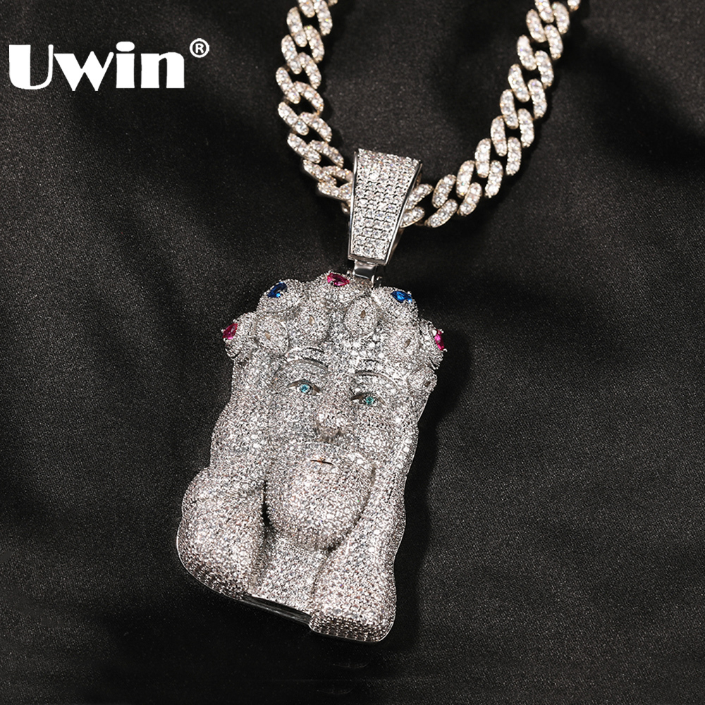 Pendant Necklaces UWIN Big Hook Christ Jesus Necklace Full Iced Out Cubic Zircon Charms Fashion Hip Hop Jewelry for Drop 230526
Pendant Necklaces UWIN Big Hook Christ Jesus Necklace Full Iced Out Cubic Zircon Charms Fashion Hip Hop Jewelry for Drop 230526