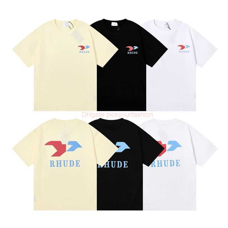 Designer Fashion Clothing Tees Tshirt Rhude New Niche American Fashion Label Letter Print Short Sleeved High Street Loose Casual Men Womens Tshirt Summer Cotton Str
Designer Fashion Clothing Tees Tshirt Rhude New Niche American Fashion Label Letter Print Short Sleeved High Street Loose Casual Men Womens Tshirt Summer Cotton Str