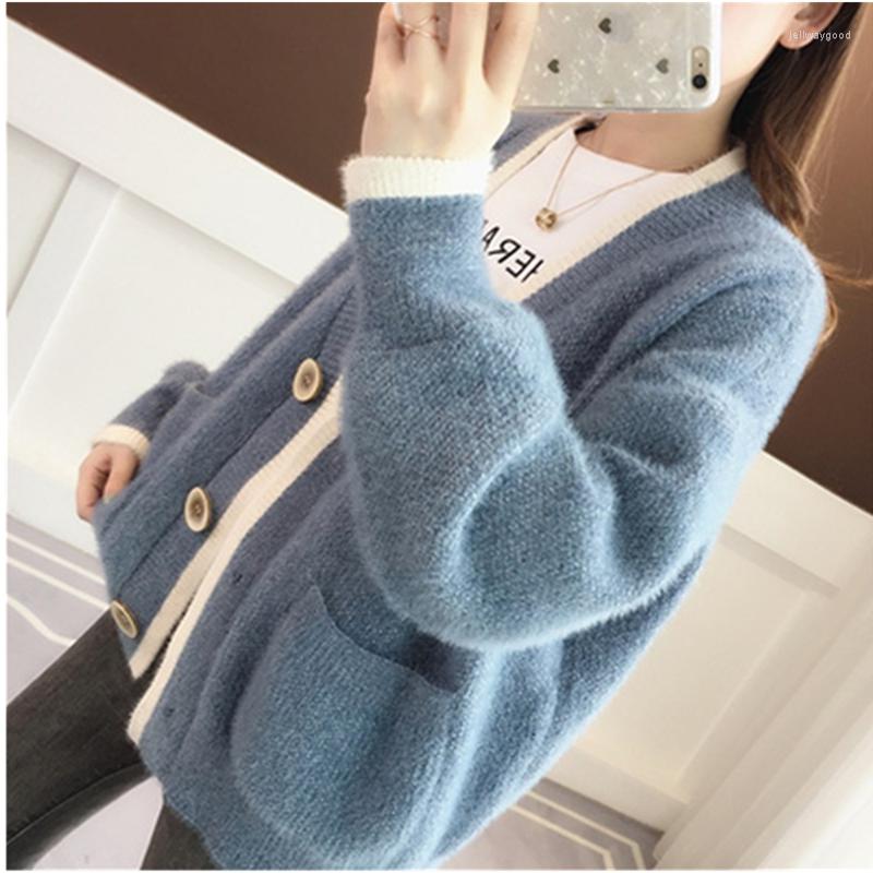Women' Knits 2023 Spring Autumn Women Knit Sweater Imitation Mink Blue Red Wool Cardigan Casual Pocket Outwear Students Thick Loose, Green
Women' Knits 2023 Spring Autumn Women Knit Sweater Imitation Mink Blue Red Wool Cardigan Casual Pocket Outwear Students Thick Loose, Green