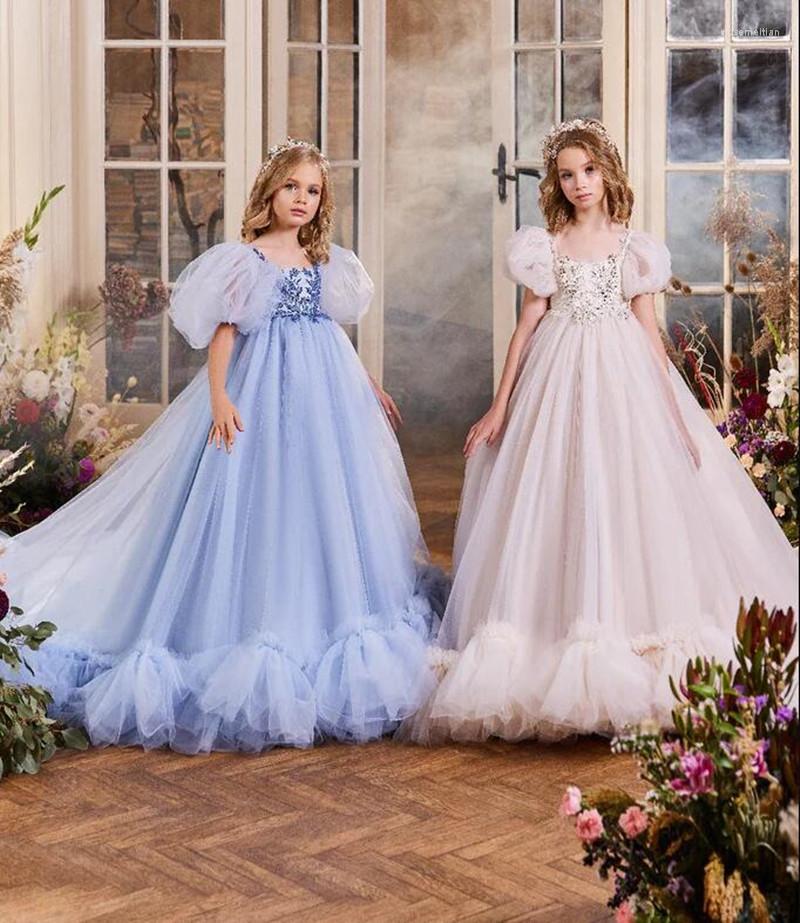 Girl Dresses Puffy Flower Princess Dress Tulle Lace Girls First Communion Cute Kids Wedding Party Special Occasion, Blue
Girl Dresses Puffy Flower Princess Dress Tulle Lace Girls First Communion Cute Kids Wedding Party Special Occasion, Blue