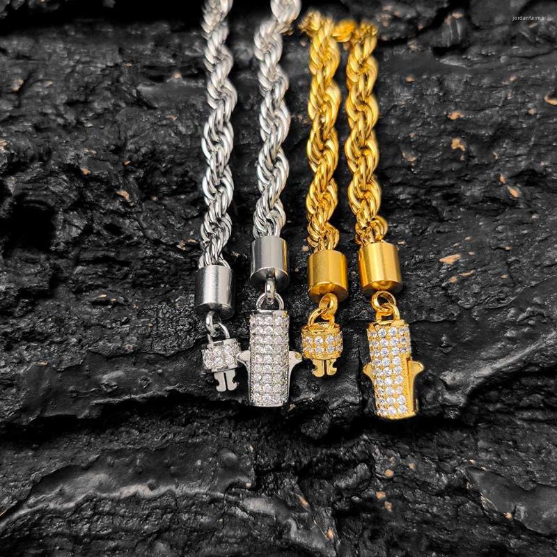 Chains Style 6mm Iced Out Clasp Rope Chain Stainless Steel 18K Gold Plated Twist Necklace Jewelry For Women
Chains Style 6mm Iced Out Clasp Rope Chain Stainless Steel 18K Gold Plated Twist Necklace Jewelry For Women