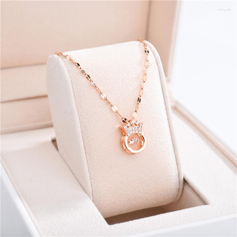 Pendant Necklaces Trendy Sweet Beating Heart Series Crystal Crown Women Necklace Ladies Cute Clavicle Chain Female Daily Wear Neck Jewelry 
Pendant Necklaces Trendy Sweet Beating Heart Series Crystal Crown Women Necklace Ladies Cute Clavicle Chain Female Daily Wear Neck Jewelry