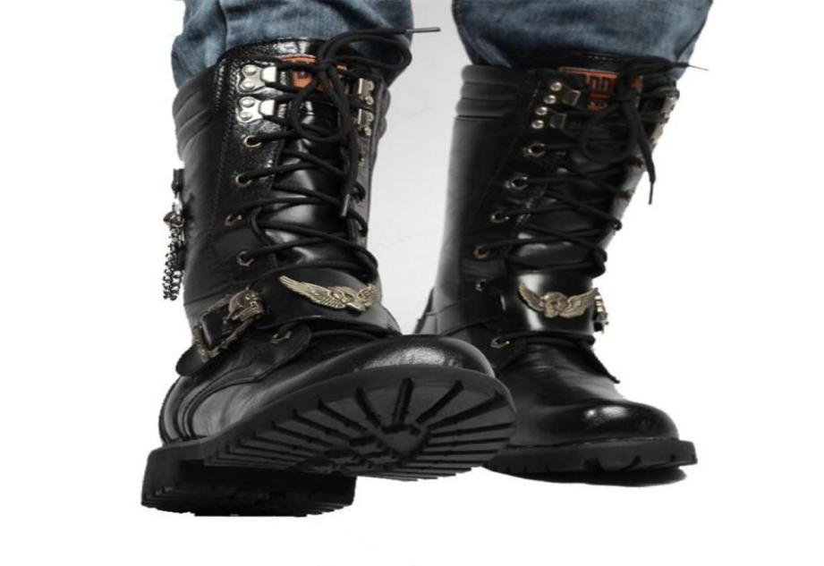 Fashion Motorcycle Cool Skull Combat Army Punk Goth Biker Boots Leather Men Shoes High Top Casual Boot 2011276052345, Black
Fashion Motorcycle Cool Skull Combat Army Punk Goth Biker Boots Leather Men Shoes High Top Casual Boot 2011276052345, Black