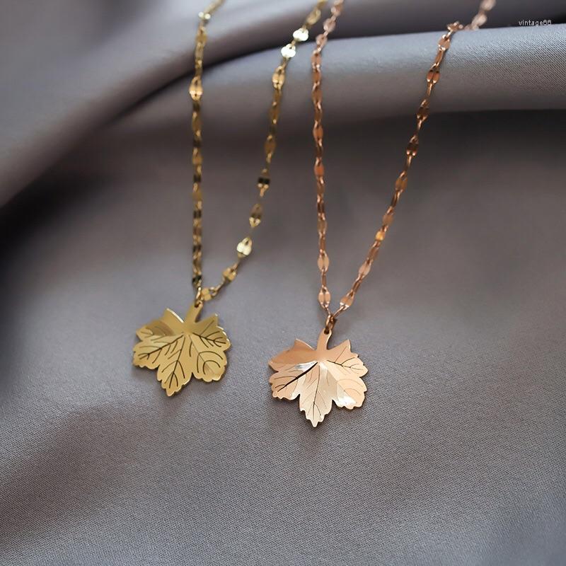 Pendant Necklaces Don't Rub Off The Necklace Female Leaves Titanium Steel Personalized
Pendant Necklaces Don't Rub Off The Necklace Female Leaves Titanium Steel Personalized