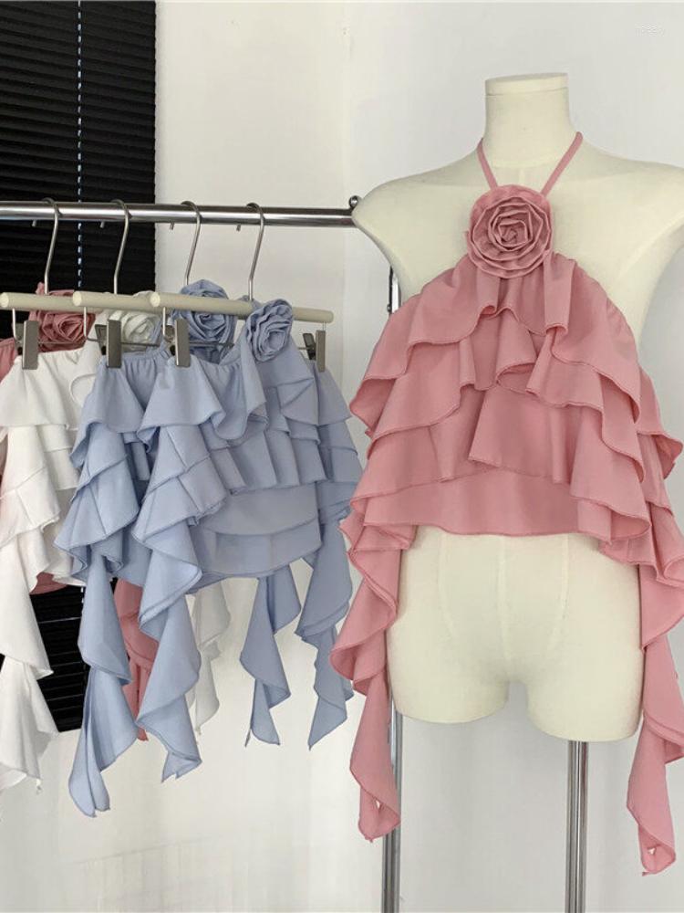 Women's Tanks Women Wrap Vest Sling Top Summer Fashion Sexy Pleated Flower Beach Resort Style Jacket Belly Button Clothing, Blue
Women's Tanks Women Wrap Vest Sling Top Summer Fashion Sexy Pleated Flower Beach Resort Style Jacket Belly Button Clothing, Blue