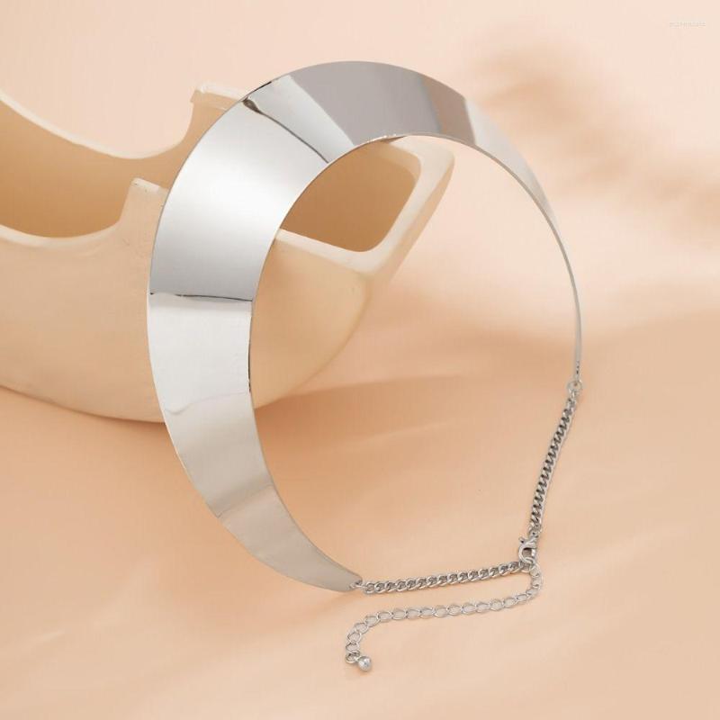 Chains Steampunk Collar Exaggerated Punk Women Necklace Wide Smooth Chain Choker Wire Torques
Chains Steampunk Collar Exaggerated Punk Women Necklace Wide Smooth Chain Choker Wire Torques
