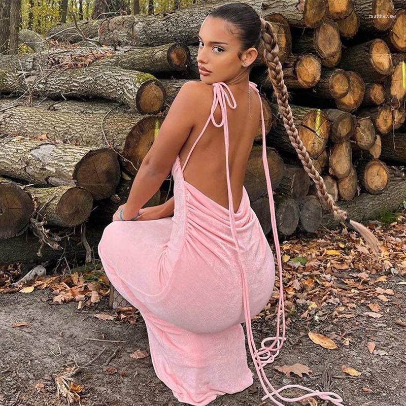 Casual Dresses Sexy Backless Maxi Dress For Women Halter Straps Bandage Bodycon Solid Long Beach Bohemian Vestidos Prom Evening, Black
Casual Dresses Sexy Backless Maxi Dress For Women Halter Straps Bandage Bodycon Solid Long Beach Bohemian Vestidos Prom Evening, Black