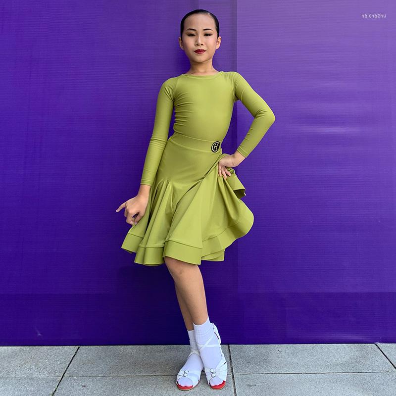 Stage Wear High-End Latin Dance Competition Dresses For Girls Costumes Children Long Sleeved Practice Clothes DN8905, Picture shown
Stage Wear High-End Latin Dance Competition Dresses For Girls Costumes Children Long Sleeved Practice Clothes DN8905, Picture shown