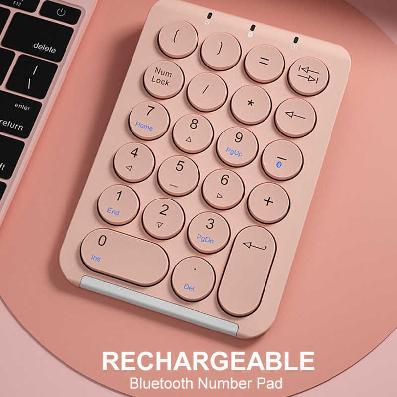 Keyboards BOW Wireless Number Pad Bluetooth Numeric Keypad Round Keycaps Numpad 22 Keys Rechargeable Number Keyboard For Laptop PC G230525
Keyboards BOW Wireless Number Pad Bluetooth Numeric Keypad Round Keycaps Numpad 22 Keys Rechargeable Number Keyboard For Laptop PC G230525