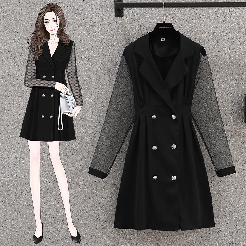 Casual Dresses Noted Blazer Double Breasted Black Mini Dress 2023 Autumn Mesh Long Sleeve Elegant Party Jacket Female Workwear Clothing
Casual Dresses Noted Blazer Double Breasted Black Mini Dress 2023 Autumn Mesh Long Sleeve Elegant Party Jacket Female Workwear Clothing