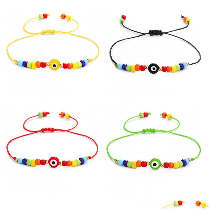 Charm Bracelets Handmade Braided Evil Blue Eye Bracelet Rainbow Seed Beads Bangles For Women Girlpseras Mujer Drop Delivery Jewelry Dhgtr
Charm Bracelets Handmade Braided Evil Blue Eye Bracelet Rainbow Seed Beads Bangles For Women Girlpseras Mujer Drop Delivery Jewelry Dhgtr