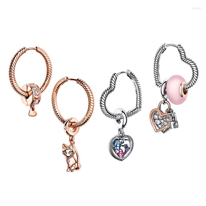 Dangle Earrings 925 Sterling Silver Asymmetrical Heart Hoop Stud Fit Original Pan DIY Women's Fashion Gift
Dangle Earrings 925 Sterling Silver Asymmetrical Heart Hoop Stud Fit Original Pan DIY Women's Fashion Gift