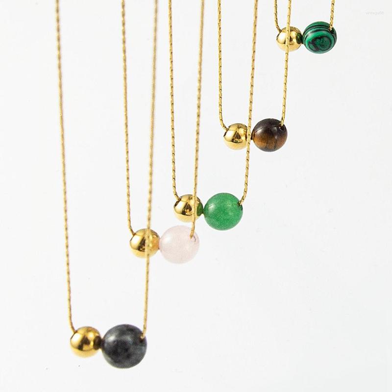 Pendant Necklaces WILD & FREE Trendy Natural Stone Beads Pendants Stainless Steel Necklace For Women Charming Elegant Thin Chain Jewelry
Pendant Necklaces WILD & FREE Trendy Natural Stone Beads Pendants Stainless Steel Necklace For Women Charming Elegant Thin Chain Jewelry