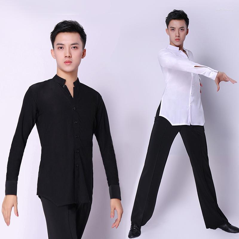 Stage Wear Latin Dance Top Male Long Sleeve Stand Collar Tango Rumba Cha Flamengo Ballroom Dancing Shirts Men Performing Clothes DN3791, Black
Stage Wear Latin Dance Top Male Long Sleeve Stand Collar Tango Rumba Cha Flamengo Ballroom Dancing Shirts Men Performing Clothes DN3791, Black