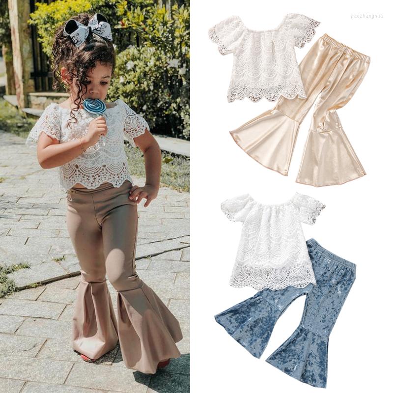 Clothing Sets FOCUSNORM 1-6Y Summer 2pcs Kids Girls Clothes Lace Floral Printed Short Sleeve T Shirts Velvet Flare Pants, Beige
Clothing Sets FOCUSNORM 1-6Y Summer 2pcs Kids Girls Clothes Lace Floral Printed Short Sleeve T Shirts Velvet Flare Pants, Beige