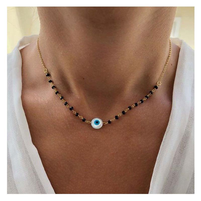 Choker Chokers HaHaGirl Fashion Black Crystal Glass Bead Chain Necklace For Women Bohemian Eye Pendant Jewelry Party Girls Gift
Choker Chokers HaHaGirl Fashion Black Crystal Glass Bead Chain Necklace For Women Bohemian Eye Pendant Jewelry Party Girls Gift