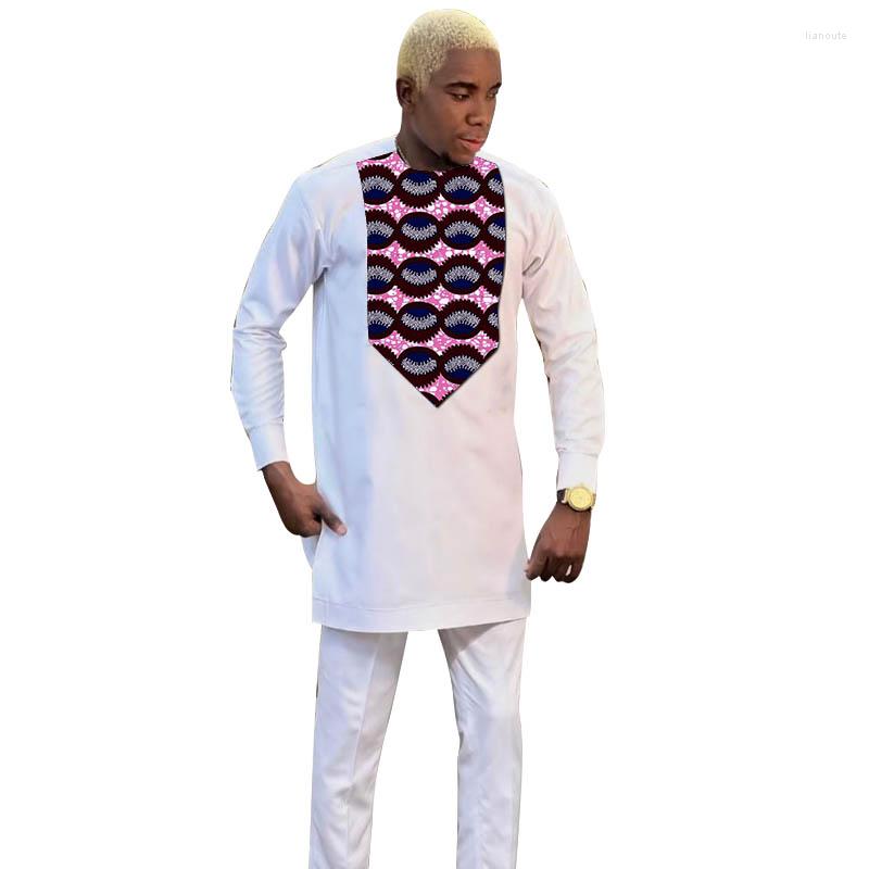 Ethnic Clothing Stretch Cotton Groom Suits Milk White Men's Set Patchwork Shirt With Soild Pant Nigerian Fashion Outfits
Ethnic Clothing Stretch Cotton Groom Suits Milk White Men's Set Patchwork Shirt With Soild Pant Nigerian Fashion Outfits