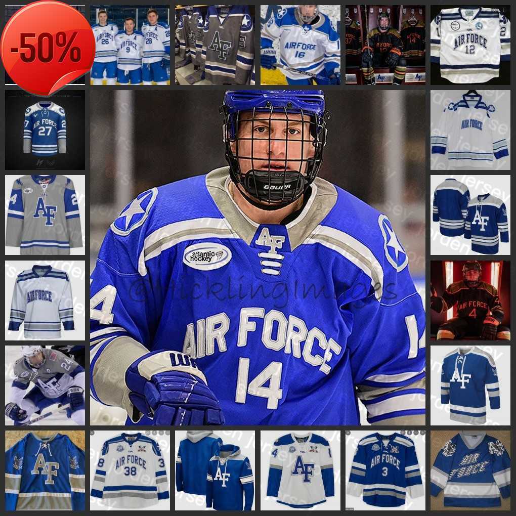 NEW College Hockey Wears NCAA AF Falcons Hockey Jersey 19 Jackson Sabo 20 Brandon Koch 21 Jack Conroy 22 Drake Usher 23 Willie Reim 24 Nate, 12
NEW College Hockey Wears NCAA AF Falcons Hockey Jersey 19 Jackson Sabo 20 Brandon Koch 21 Jack Conroy 22 Drake Usher 23 Willie Reim 24 Nate, 12