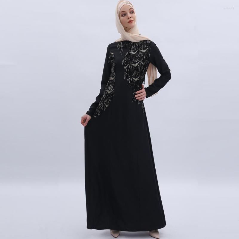 Casual Dresses Tassel Sequins Dress Muslim Women' Fashion Long Summer Loose Robe Arab Turkey Caftan Ramadan Dubai Ladies Abaya, Black
Casual Dresses Tassel Sequins Dress Muslim Women' Fashion Long Summer Loose Robe Arab Turkey Caftan Ramadan Dubai Ladies Abaya, Black
