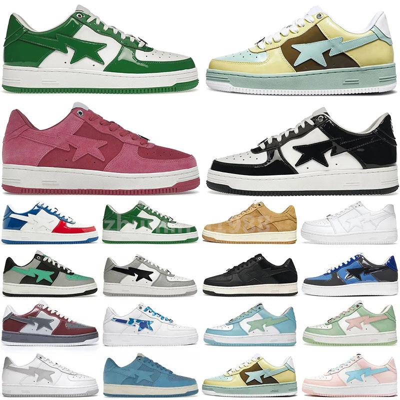 Luxury Apes Sta low Nigo casual shoes Bathing men women designer sneaker triple white ABC como Comics black blue patent leather Bordeaux grey Tokyo sneakers Z26, Color 18
Luxury Apes Sta low Nigo casual shoes Bathing men women designer sneaker triple white ABC como Comics black blue patent leather Bordeaux grey Tokyo sneakers Z26, Color 18