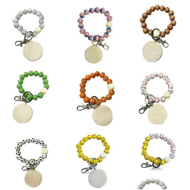 Beaded Diy Bracelet Keychain Pendant Sports Ball Soccer Baseball Basketball Wooden Bead Bracelets Drop Delivery Jewelry Dh4Js
Beaded Diy Bracelet Keychain Pendant Sports Ball Soccer Baseball Basketball Wooden Bead Bracelets Drop Delivery Jewelry Dh4Js
