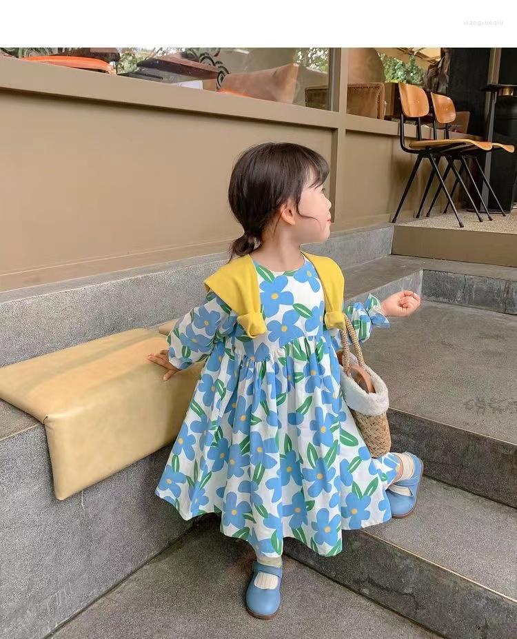 Girl Dresses MILA CHOU 2023 Spring Girls Blue Flowers Dress Children Cotton O-neck Long-sleeve Princess Kids Clothes 2-8Y
Girl Dresses MILA CHOU 2023 Spring Girls Blue Flowers Dress Children Cotton O-neck Long-sleeve Princess Kids Clothes 2-8Y
