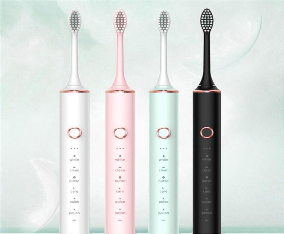 Household Rechargeable Sonic Silicone Toothbrushes Dental Deep Clean Oral Brushes Soft Gum Massage Waterproof Electric Toothbrush