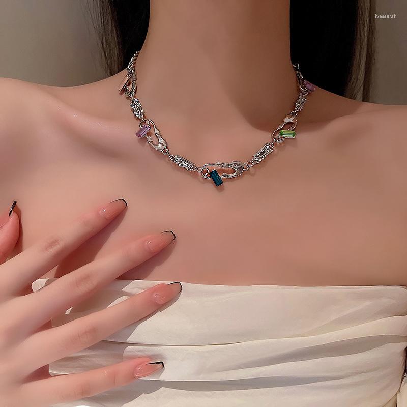 Chains JWER Y2K Zircon Splice Necklace Original Pin Chain Luxury Sweet Pink Rhinestone Pendant For Women Girl Jewellery Gifts
Chains JWER Y2K Zircon Splice Necklace Original Pin Chain Luxury Sweet Pink Rhinestone Pendant For Women Girl Jewellery Gifts