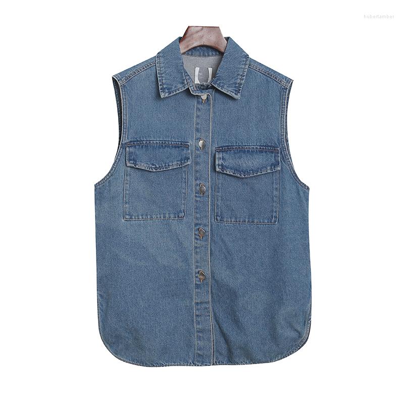 Women' Vests Spring And Summer Women Fashion Loose Single Breasted Water Wash Vintage Casual Sleeveless Denim Vest, Blue
Women' Vests Spring And Summer Women Fashion Loose Single Breasted Water Wash Vintage Casual Sleeveless Denim Vest, Blue