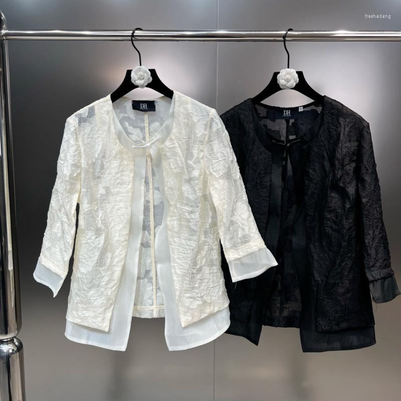 Women' Jackets BORVEMAYS Thin Coat Women 2023 Summer O Neck Long Sleeve Solid Color Temperament Elegant Sun Protection Jacket WZ2802, Black
Women' Jackets BORVEMAYS Thin Coat Women 2023 Summer O Neck Long Sleeve Solid Color Temperament Elegant Sun Protection Jacket WZ2802, Black